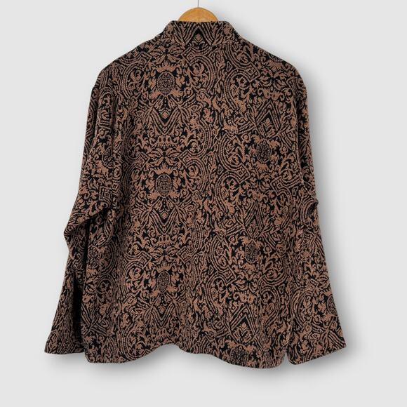 90s Vintage Tapestry Print Zip Up Jacket Women’s Size XL - Picture 2 of 5